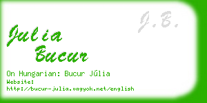 julia bucur business card